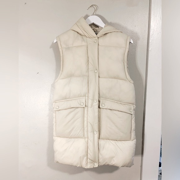 ZARA Extra Long Puffer Vest sz 13 14 fits like 2/4 - Picture 4 of 8